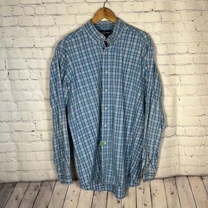 Ralph Lauren Blaire Plaid‎ Cotton Shirt Size L Large Long Sleeve